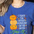 I Teach Cutest Pumpkins In Patch Thanksgiving Teacher Pre-K For Men Women Women's Heather T-Shirt Heather True Royal I Teach Cutest Pumpkins In Patch Thanksgiving Teacher Pre-K For Men Women Women's Heather T-Shirt Heather True Royal