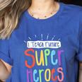 I Teach Future Superheroes Teacher Teaching Women's Heather T-Shirt Heather True Royal I Teach Future Superheroes Teacher Teaching Women's Heather T-Shirt Heather True Royal