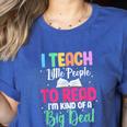 I Teach Little People To Read Reading Teacher For Men Women Girls Kids Women's Heather T-Shirt Heather True Royal
