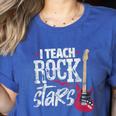 I Teach Rock Stars Music Teacher Guitar Player Women's Heather T-Shirt Heather True Royal I Teach Rock Stars Music Teacher Guitar Player Women's Heather T-Shirt Heather True Royal