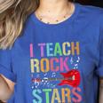 I Teach Rockstars Band Vibes Teacher Rocks My Music Teaching Women's Heather T-Shirt Heather True Royal I Teach Rockstars Band Vibes Teacher Rocks My Music Teaching Women's Heather T-Shirt Heather True Royal