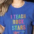 I TEACH ROCKSTARS Band Vibes Teacher Rocks My Music Teaching Women's Heather T-Shirt Heather True Royal I TEACH ROCKSTARS Band Vibes Teacher Rocks My Music Teaching Women's Heather T-Shirt Heather True Royal