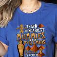 Teach The Scariest Mummies Halloween Social Studies Teacher Men Women Women's Heather T-Shirt Heather True Royal Teach The Scariest Mummies Halloween Social Studies Teacher Men Women Women's Heather T-Shirt Heather True Royal