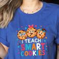I Teach Smart Cookies Cute Back To School Teacher Women's Heather T-Shirt Heather True Royal I Teach Smart Cookies Cute Back To School Teacher Women's Heather T-Shirt Heather True Royal