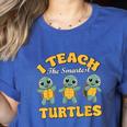 I Teach The Smartest Turtles Thanksgiving Proud Teacher Job Women's Heather T-Shirt Heather True Royal I Teach The Smartest Turtles Thanksgiving Proud Teacher Job Women's Heather T-Shirt Heather True Royal