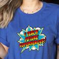 I Teach Superheroes Retro Comic Super Teacher Graphic Women's Heather T-Shirt Heather True Royal I Teach Superheroes Retro Comic Super Teacher Graphic Women's Heather T-Shirt Heather True Royal