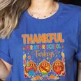 Teach Thanksgiving Teacher Thankful For My Preschool Turkeys Women's Heather T-Shirt Heather True Royal Teach Thanksgiving Teacher Thankful For My Preschool Turkeys Women's Heather T-Shirt Heather True Royal