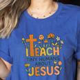 I Teach Tiny Humans About Jesus Christian Teacher Religious Women's Heather T-Shirt Heather True Royal I Teach Tiny Humans About Jesus Christian Teacher Religious Women's Heather T-Shirt Heather True Royal