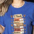 I Teach History Month Black Teacher Melanin Women's Heather T-Shirt Heather True Royal I Teach History Month Black Teacher Melanin Women's Heather T-Shirt Heather True Royal