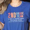 Teacher 2ND Grade Team Like a Normal Team But Much Cooler Women's Heather T-Shirt Heather True Royal