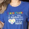 Teacher Aide Appreciation Cute Heart Tee For Women Women's Heather T-Shirt Heather True Royal Teacher Aide Appreciation Cute Heart Tee For Women Women's Heather T-Shirt Heather True Royal
