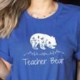 Teacher Bear For Educators Teacher Appreciation Women's Heather T-Shirt Heather True Royal Teacher Bear For Educators Teacher Appreciation Women's Heather T-Shirt Heather True Royal