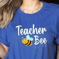 Teacher Bee Bumblebee Back To School Women's Heather T-Shirt Heather True Royal Teacher Bee Bumblebee Back To School Women's Heather T-Shirt Heather True Royal