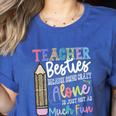 Teacher Besties Because Going Crazy Alone Is Not As Much Fun Women's Heather T-Shirt Heather True Royal Teacher Besties Because Going Crazy Alone Is Not As Much Fun Women's Heather T-Shirt Heather True Royal