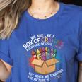 Teacher We Are Like a Box Of Crayons Women's Heather T-Shirt Heather True Royal Teacher We Are Like a Box Of Crayons Women's Heather T-Shirt Heather True Royal
