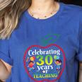 Teacher Celebrating 30 Years Of Teaching Students School Women's Heather T-Shirt Heather True Royal Teacher Celebrating 30 Years Of Teaching Students School Women's Heather T-Shirt Heather True Royal