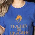 Teacher Of Dragons For Teachers Top Tee T-Shirt Women's Heather T-Shirt Heather True Royal Teacher Of Dragons For Teachers Top Tee T-Shirt Women's Heather T-Shirt Heather True Royal