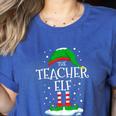 The Teacher Elf Christmas Family Matching Xmas Group For Men Women Women's Heather T-Shirt Heather True Royal The Teacher Elf Christmas Family Matching Xmas Group For Men Women Women's Heather T-Shirt Heather True Royal