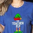 Teacher Elf Matching Family Christmas Women Men Women's Heather T-Shirt Heather True Royal Teacher Elf Matching Family Christmas Women Men Women's Heather T-Shirt Heather True Royal