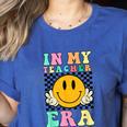 In My Teacher Era Retro Back To School Teacher Student Women's Heather T-Shirt Heather True Royal