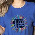 Teacher Flair Pen Art Lover School Supplies Women's Heather T-Shirt Heather True Royal
