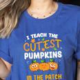 Teacher Halloween Pre-K Teacher Kindergarten Cutest Pumpkins Men Women Kids Women's Heather T-Shirt Heather True Royal Teacher Halloween Pre-K Teacher Kindergarten Cutest Pumpkins Men Women Kids Women's Heather T-Shirt Heather True Royal