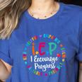 Teacher IEP IEP Encourage Progress Special Education Women's Heather T-Shirt Heather True Royal Teacher IEP IEP Encourage Progress Special Education Women's Heather T-Shirt Heather True Royal