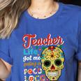 Teacher Life Got Me Feeling Un Poco Loco Women's Heather T-Shirt Heather True Royal Teacher Life Got Me Feeling Un Poco Loco Women's Heather T-Shirt Heather True Royal