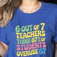 Teacher Overuse 67 Teacher Women's Heather T-Shirt Heather True Royal Teacher Overuse 67 Teacher Women's Heather T-Shirt Heather True Royal