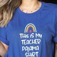 This Is My Teacher Pajama Shirt Teacher Life Tee Women's Heather T-Shirt Heather True Royal This Is My Teacher Pajama Shirt Teacher Life Tee Women's Heather T-Shirt Heather True Royal