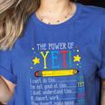 Teacher Power Of Yet Cant Do This Inspirational Women Men Women's Heather T-Shirt Heather True Royal