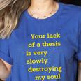 Teacher Or Professor Essay Thesis Writing Joke For Men Women Women's Heather T-Shirt Heather True Royal