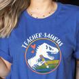 Teacher-Saurus Dinosaur Teacher Design T-Rex Design Women's Heather T-Shirt Heather True Royal