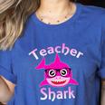 Teacher Shark Female Teacher Women's Heather T-Shirt Heather True Royal Teacher Shark Female Teacher Women's Heather T-Shirt Heather True Royal