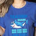 Teacher Shark Do Your Work Women's Heather T-Shirt Heather True Royal