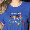 Teacher Shirt I Love My Job For All The Little Reasons Women's Heather T-Shirt Heather True Royal