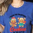 Teacher Of Smart Cookies Cute Gingerbread Teacher Christmas Women's Heather T-Shirt Heather True Royal Teacher Of Smart Cookies Cute Gingerbread Teacher Christmas Women's Heather T-Shirt Heather True Royal