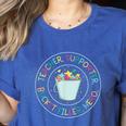 Teacher Supporter Bucket Filler Hero Women's Heather T-Shirt Heather True Royal