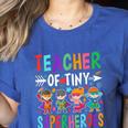 Teacher Of Tiny Superheroes Women's Heather T-Shirt Heather True Royal Teacher Of Tiny Superheroes Women's Heather T-Shirt Heather True Royal