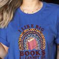Teacher-TShirt I Like Big Books & I Cannot Lie Reading For Women Women's Heather T-Shirt Heather True Royal