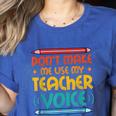 Teacher Voice Teacherlife Primary School Teacher Women's Heather T-Shirt Heather True Royal