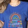 Teacher The Wonder Of Teaching Is Watching Caterpillar Women's Heather T-Shirt Heather True Royal
