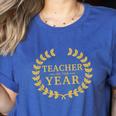 Teacher Of The Year Greatest Ever Award Day Women's Heather T-Shirt Heather True Royal Teacher Of The Year Greatest Ever Award Day Women's Heather T-Shirt Heather True Royal