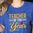 Teacher Of The Year Men Women Teachers Women's Heather T-Shirt Heather True Royal