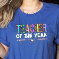 Teacher Of The Year Party Teacher Appreciation Women's Heather T-Shirt Heather True Royal Teacher Of The Year Party Teacher Appreciation Women's Heather T-Shirt Heather True Royal