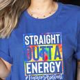 Teacher's Assistant Straight Outta Energy Teaching Tie Dye For Men Women Women's Heather T-Shirt Heather True Royal Teacher's Assistant Straight Outta Energy Teaching Tie Dye For Men Women Women's Heather T-Shirt Heather True Royal