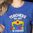Teachers Are Just Superheroes In Disguise School Women Men Women's Heather T-Shirt Heather True Royal Teachers Are Just Superheroes In Disguise School Women Men Women's Heather T-Shirt Heather True Royal