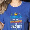 Teachers Are JUST Superheroes Fun School Women's Heather T-Shirt Heather True Royal Teachers Are JUST Superheroes Fun School Women's Heather T-Shirt Heather True Royal