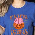 Teachers Love Brains Halloween T-Shirt For Men Women Women's Heather T-Shirt Heather True Royal Teachers Love Brains Halloween T-Shirt For Men Women Women's Heather T-Shirt Heather True Royal
