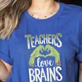 Teachers Love Zombie Teacher Halloween Fun Women's Heather T-Shirt Heather True Royal